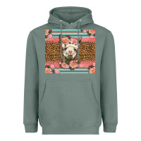 Sage llama and roses glitter Heavyweight Hoodie - LillyAllenDesigns