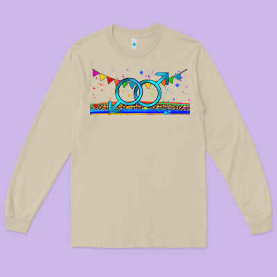Lgbtq Gay  Libbey Glass Long Sleeve Tee Designed By Hra Design Shop