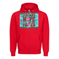 Red strength hope faith Zipper Hoodie - JahusDesignShop