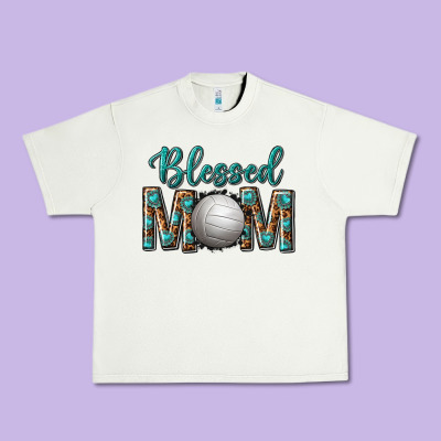Western Blessed Mom With Volleyball Urban Heavy Tee Designed By Texasbilliewilder