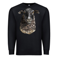 Black dorper sheep head Premium Sweatshirt - LillyAllenDesigns