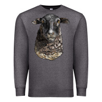 Charcoal Heather dorper sheep head Premium Sweatshirt - LillyAllenDesigns
