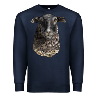 Navy dorper sheep head Premium Sweatshirt - LillyAllenDesigns