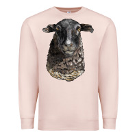 Pale Pink dorper sheep head Premium Sweatshirt - LillyAllenDesigns