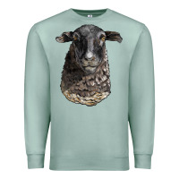 Seafoam dorper sheep head Premium Sweatshirt - LillyAllenDesigns