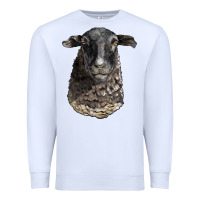 White dorper sheep head Premium Sweatshirt - LillyAllenDesigns