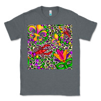Charcoal Heather mardi gras crawfish leopard  seamless pattern Classic Tee - FaDigitalArtStudio