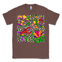 Chestnut mardi gras crawfish leopard  seamless pattern Classic Tee - FaDigitalArtStudio