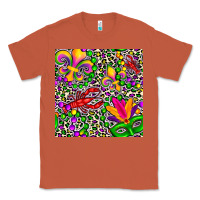 Copper mardi gras crawfish leopard  seamless pattern Classic Tee - FaDigitalArtStudio