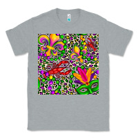 Heather Grey mardi gras crawfish leopard  seamless pattern Classic Tee - FaDigitalArtStudio