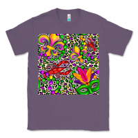 Lavender mardi gras crawfish leopard  seamless pattern Classic Tee - FaDigitalArtStudio