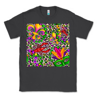 Smoke mardi gras crawfish leopard  seamless pattern Classic Tee - FaDigitalArtStudio