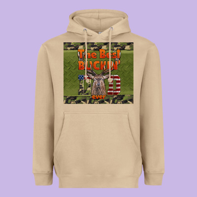 Best Bucking Dad Ever Heavyweight Hoodie Designed By Lillyallendesigns