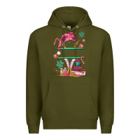 Army Green pink elf costom name and preview Premium Hoodie - MaliasSmallBusiness