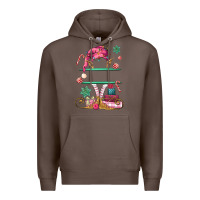 Coffee pink elf costom name and preview Premium Hoodie - MaliasSmallBusiness