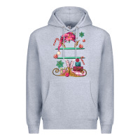 Heather Grey pink elf costom name and preview Premium Hoodie - MaliasSmallBusiness
