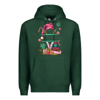 Sports Green pink elf costom name and preview Premium Hoodie - MaliasSmallBusiness