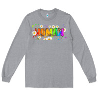 Heather Grey lgbtq human  libbey glass Long Sleeve Tee - HRA Design Shop
