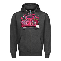 Charcoal Heather breast cancer farm truck Zipper Hoodie - Artiststas