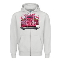 Dove Grey breast cancer farm truck Zipper Hoodie - Artiststas