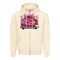 Breast Cancer Farm Truck Zipper Hoodie | Teevron