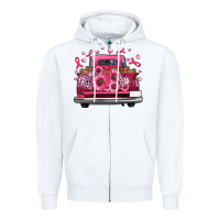 White breast cancer farm truck Zipper Hoodie - Artiststas