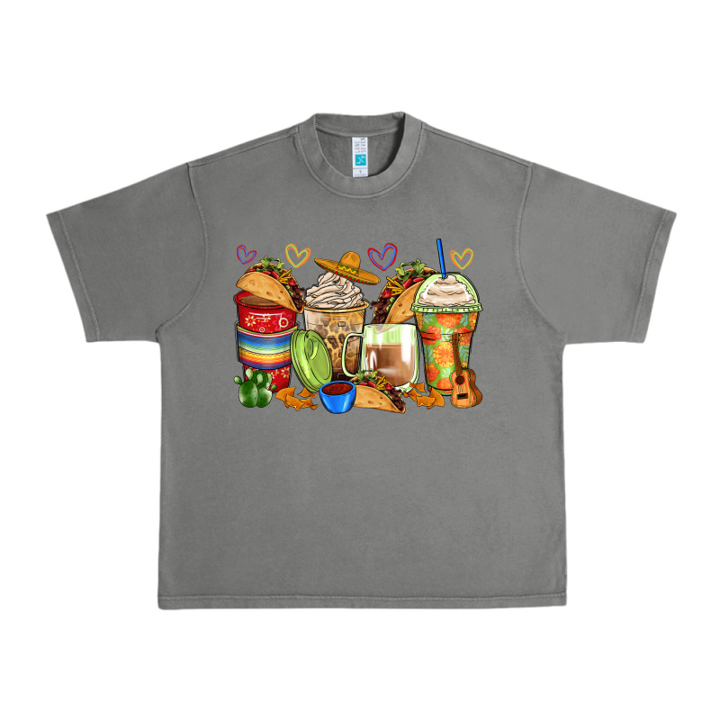 Tacos Coffee Cups Urban Heavy Tee by Zillion Design Studio | Teevron