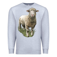 Heather Grey dorset sheep Premium Sweatshirt - LillyAllenDesigns