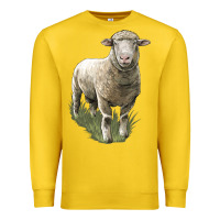 Lemon dorset sheep Premium Sweatshirt - LillyAllenDesigns