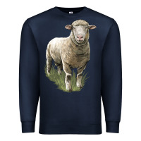 Navy dorset sheep Premium Sweatshirt - LillyAllenDesigns