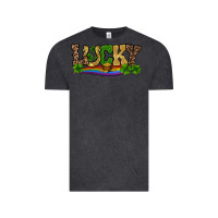 Vintage Black st patricks shamrock gold with rainbow Vintage Tee - RanaPortraitStore