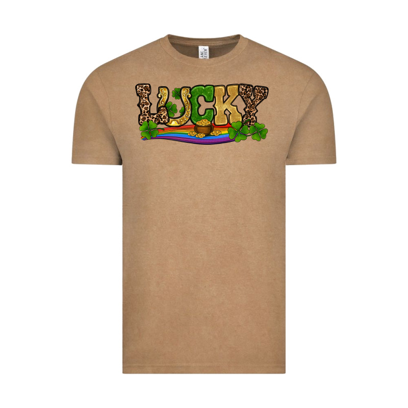 St Patricks Shamrock Gold With Rainbow Vintage Tee by RanaPortraitStore | Teevron