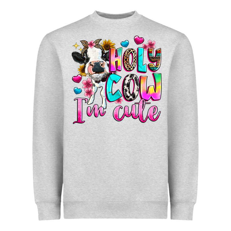 Holy Cow  M Cute Heavyweight Sweatshirt by texasbilliewilder | Teevron