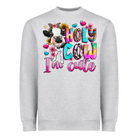 Heather Grey holy cow  m cute Heavyweight Sweatshirt - texasbilliewilder