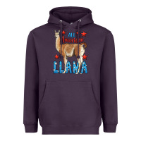 Plum All American Llama Heavyweight Hoodie - LillyAllenDesigns