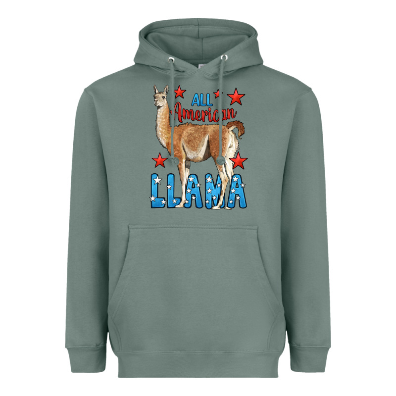 All American Llama Heavyweight Hoodie by LillyAllenDesigns | Teevron