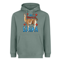 Sage All American Llama Heavyweight Hoodie - LillyAllenDesigns