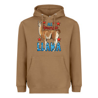 Toasted Coconut All American Llama Heavyweight Hoodie - LillyAllenDesigns