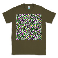 Army Green mardi gras leopard  seamless pattern Classic Tee - FaDigitalArtStudio