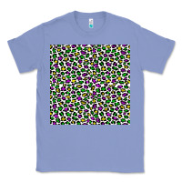 Colony Blue mardi gras leopard  seamless pattern Classic Tee - FaDigitalArtStudio
