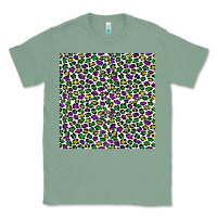 Sage mardi gras leopard  seamless pattern Classic Tee - FaDigitalArtStudio