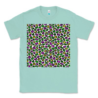 Seafoam mardi gras leopard  seamless pattern Classic Tee - FaDigitalArtStudio