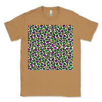 Toasted Coconut mardi gras leopard  seamless pattern Classic Tee - FaDigitalArtStudio