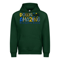 Forest Green down right amazing down syndrome awareness Urban Hoodie - Artiststas