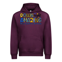 Mauve Wine down right amazing down syndrome awareness Urban Hoodie - Artiststas