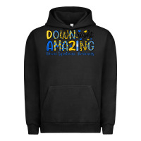 Pigment Black down right amazing down syndrome awareness Urban Hoodie - Artiststas