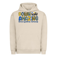 Pigment French Oak down right amazing down syndrome awareness Urban Hoodie - Artiststas