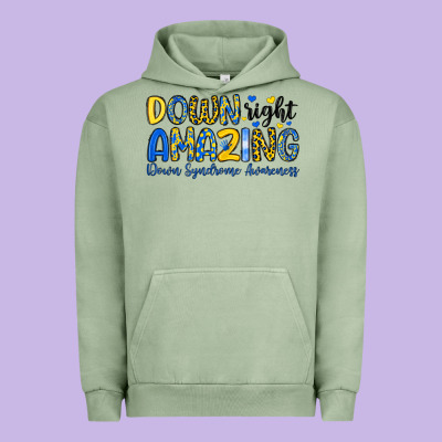 Down Right Amazing Down Syndrome Awareness Urban Hoodie Designed By Artiststas