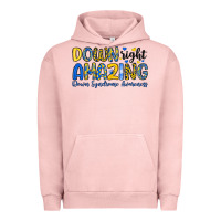 Pigment Salmon down right amazing down syndrome awareness Urban Hoodie - Artiststas