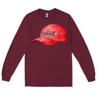 Burgundy blue baseball cap fa element Long Sleeve Tee - FaDigitalArtStudio